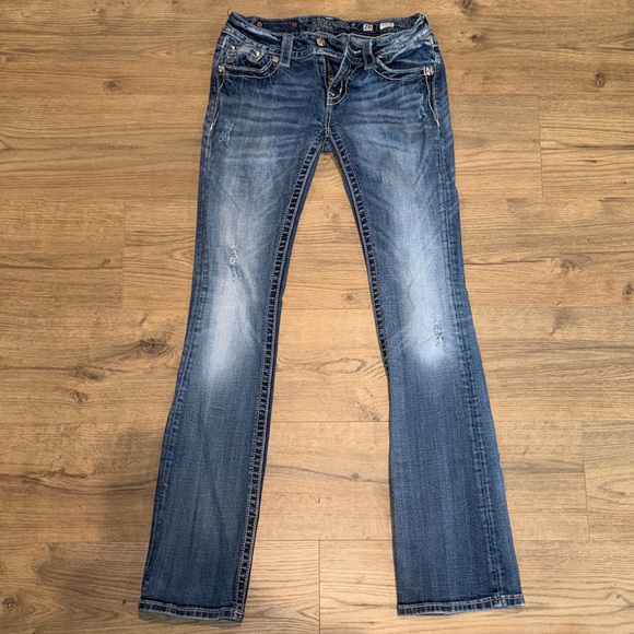 Miss Me - Stylish Size 26 Blue Embellished Women's Jeans - Picture 7 of 7